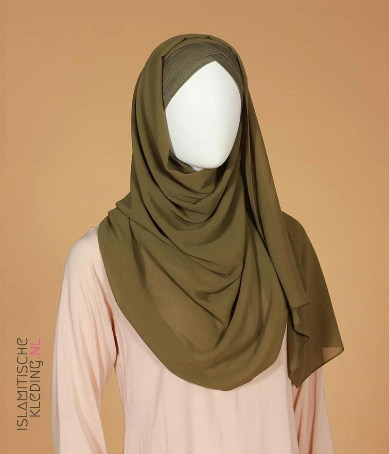 Instant Bonnet Chiffonschal - Khaki