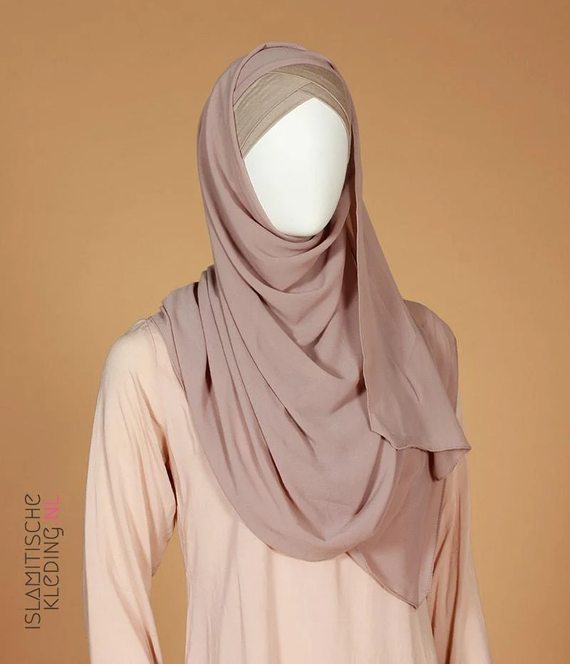 Instant Bonnet Chiffon Schal Nerz