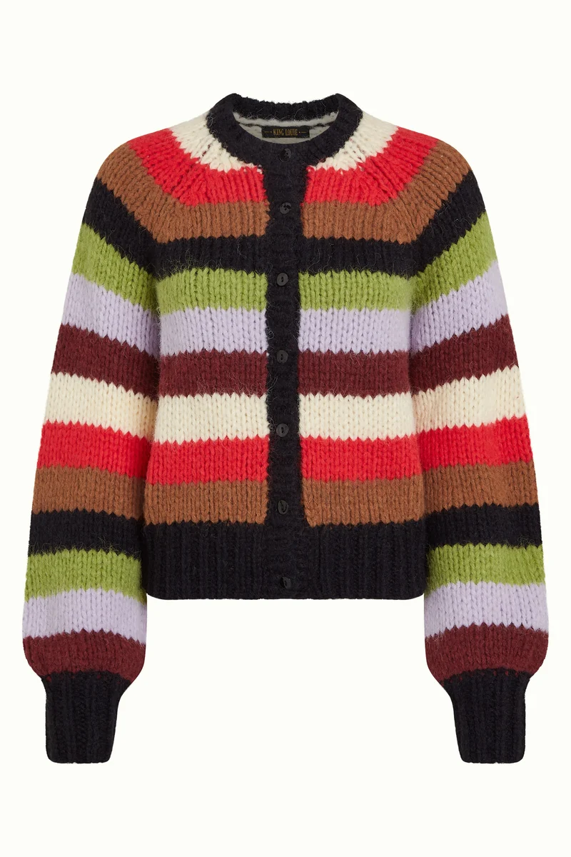 Raglan Cardi Campo Knit Stripe