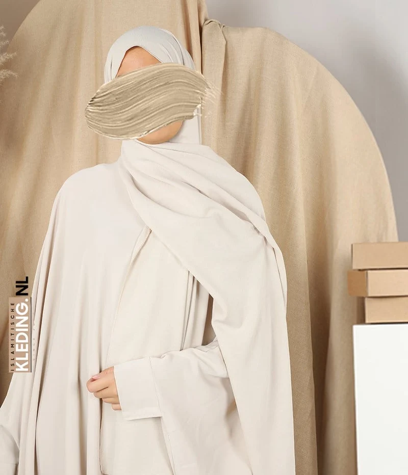 Noora Jaz Stretch-Schal – Creme