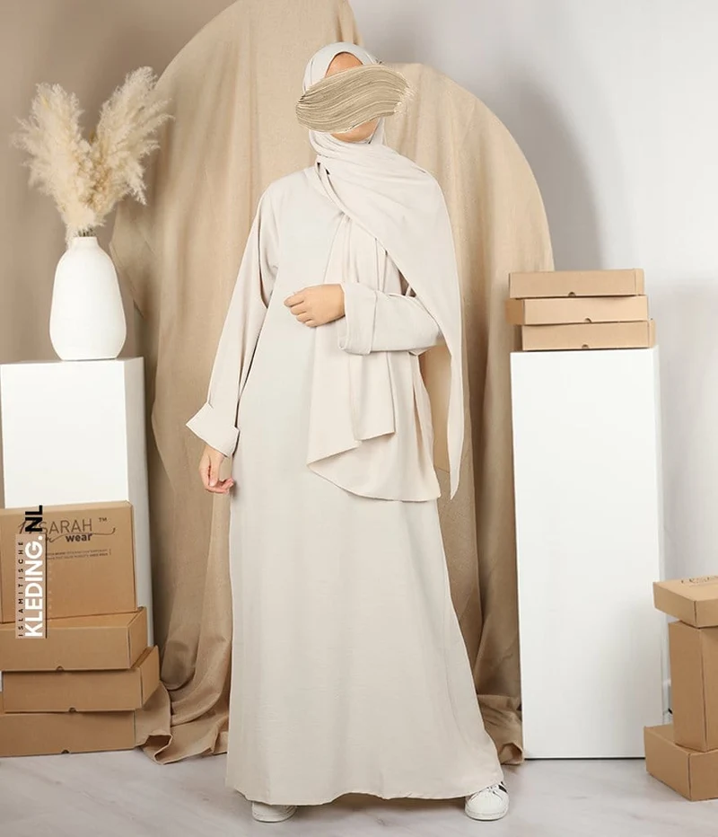 Noora Jaz Stretch-Schal – Creme