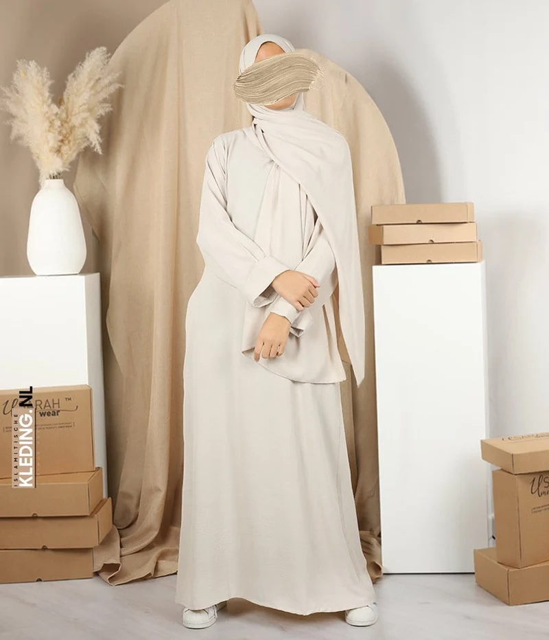Noora Jaz Stretch-Schal – Creme