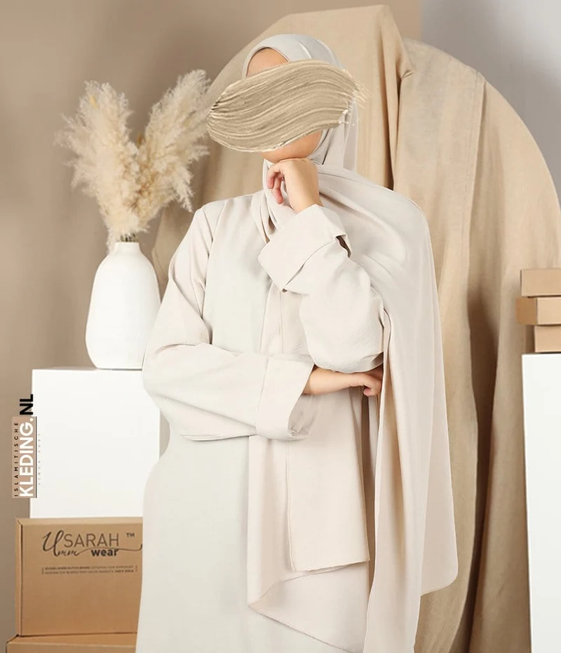 Noora Jaz Stretch-Schal – Creme