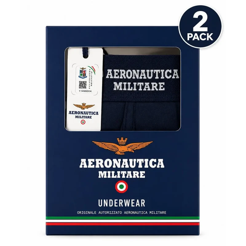 Aeronautica Militare Herren Boxershorts aus blauer Baumwolle