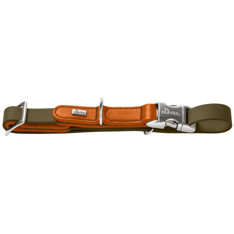 Halsung Wolmar BioThane® x Leder Alu-Strong