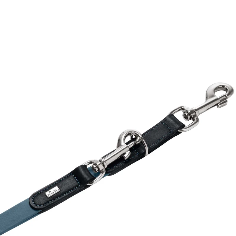 Stufenlos verstellbare Führleine Wolmar BioThane® x Leder