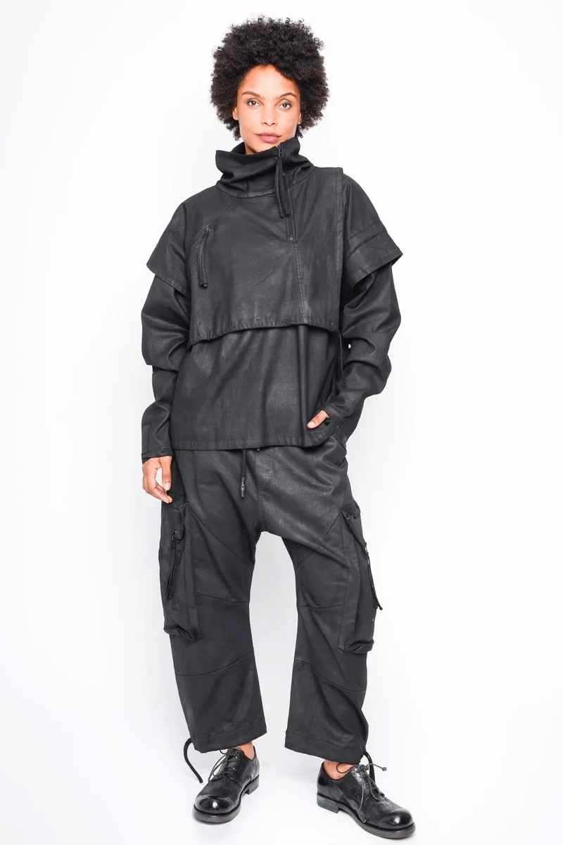 Black by K&M gewachster Windbreaker