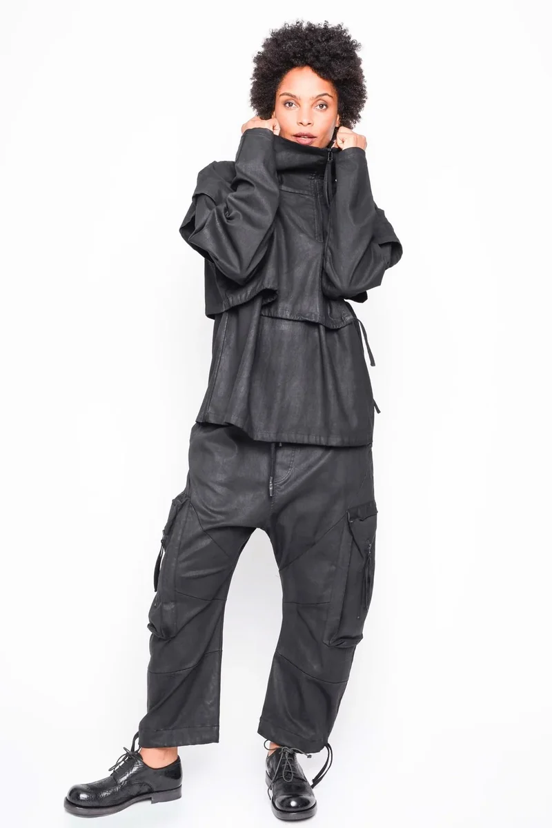 Black by K&M gewachster Windbreaker