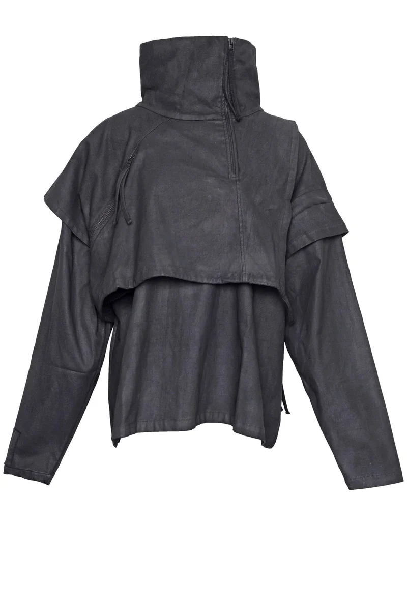 Black by K&M gewachster Windbreaker
