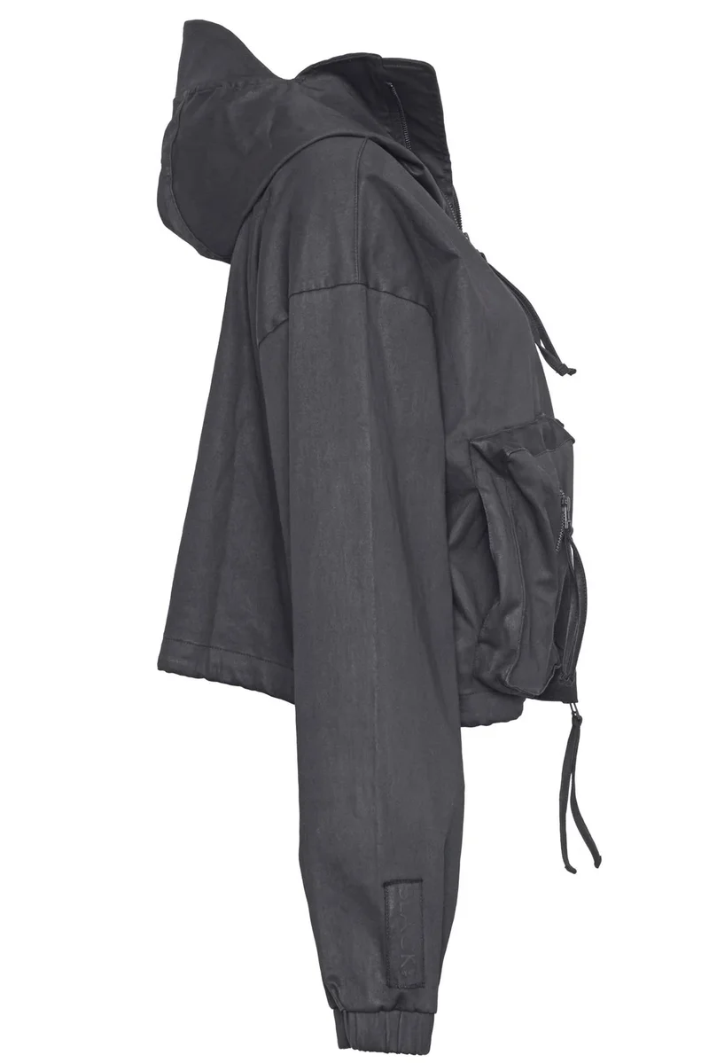Black by K&M Gewachste Hoodie Jacke