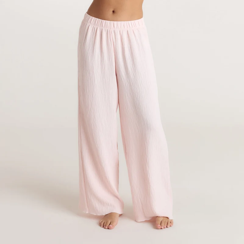Crinkle Pyjamahose - Rosa