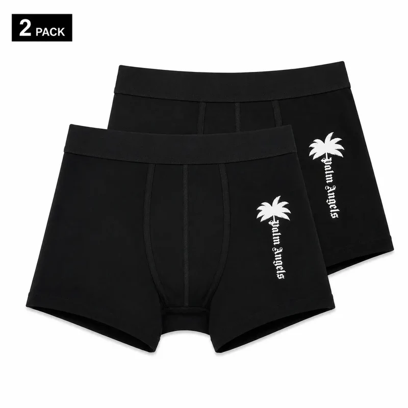 Palm Angels Herren-Baumwollunterwäsche Schwarz