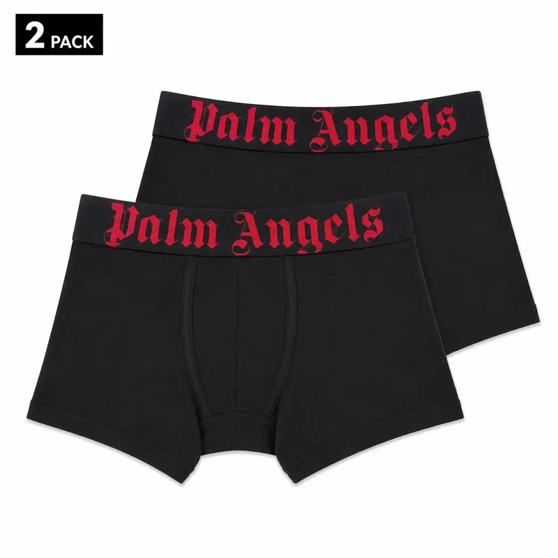 Palm Angels Herrenunterwäsche aus grüner Baumwolle, Stretch-Passform