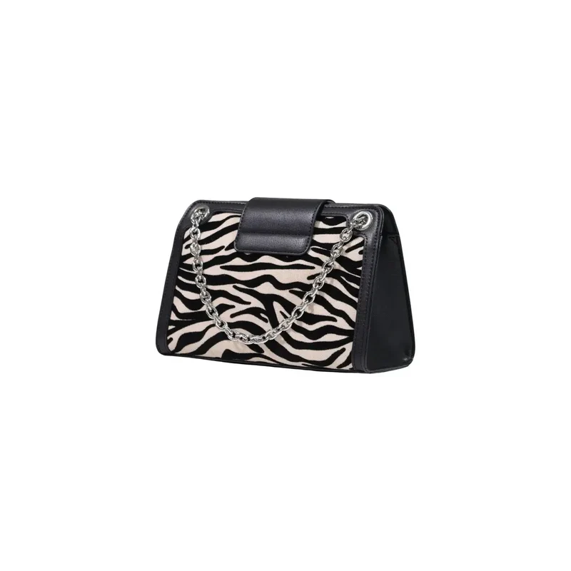Armani Exchange Schwarze Damen-Schultertasche aus Polyester, 20 cm breit