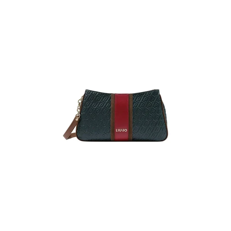 Liu Jo Grüne Damen-Schultertasche aus Polyurethan, 30 cm breit