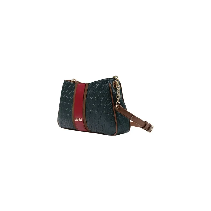 Liu Jo Grüne Damen-Schultertasche aus Polyurethan, 30 cm breit