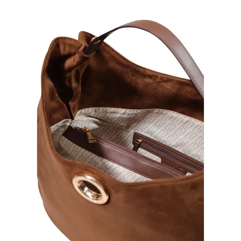 Liu Jo Braune Hobo-Tasche für Damen, Polyurethan, B 48 cm, H 34 cm