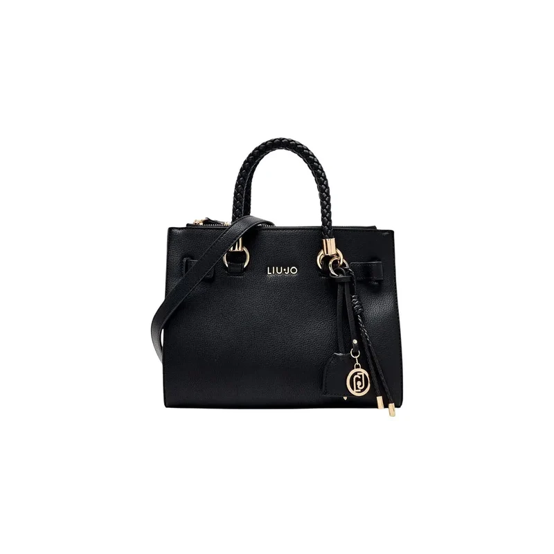 Liu Jo Schwarze Damenhandtasche aus Kunstleder, Boston-Bag