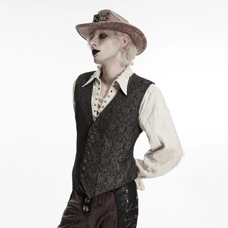 Gothic-Retro-Jacquard-Weste für Herren