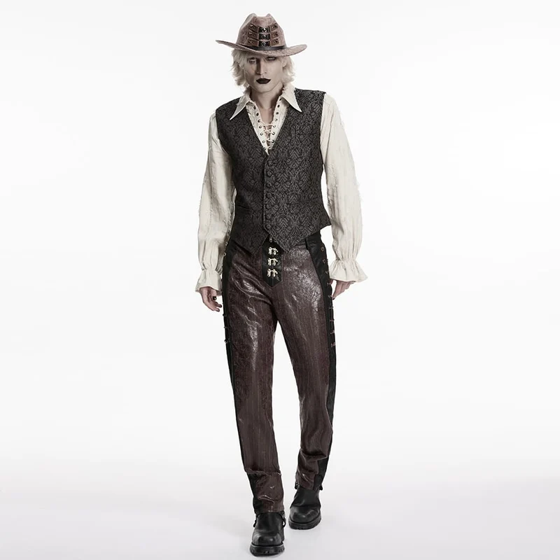 Gothic-Retro-Jacquard-Weste für Herren
