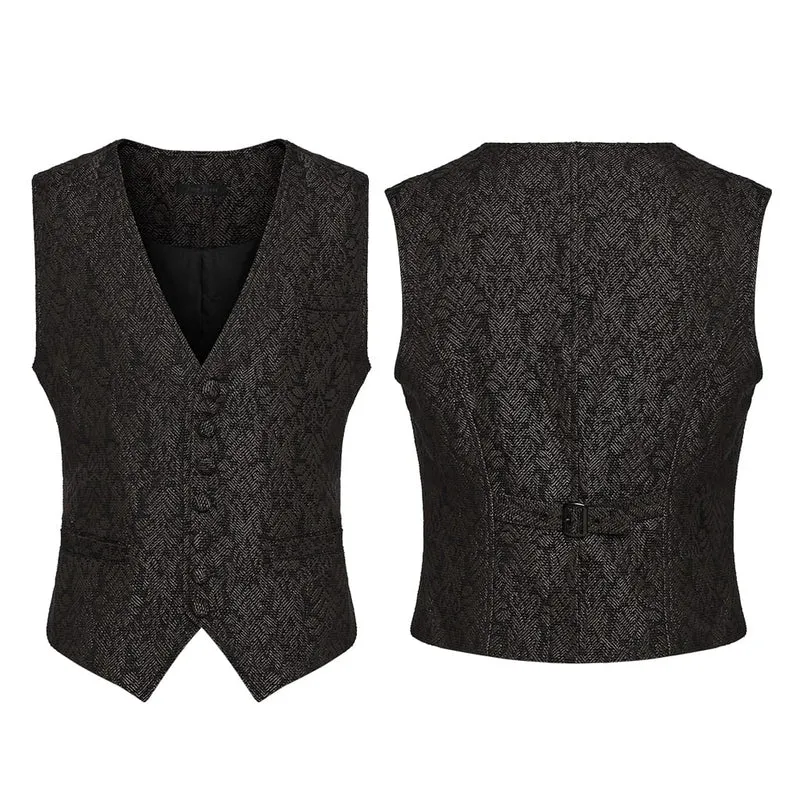 Gothic-Retro-Jacquard-Weste für Herren