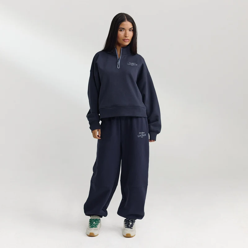 Pullover mit Reißverschluss - Dunkelblau