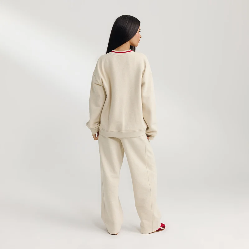 V-Neck Pullover - Haferflocken