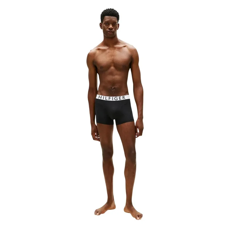 Tommy Hilfiger Herren-Badehose, schwarz, aus kühlendem Nylon