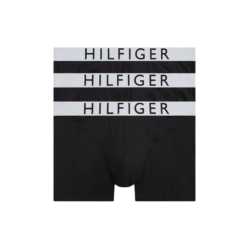 Tommy Hilfiger Herren-Badehose, schwarz, aus kühlendem Nylon