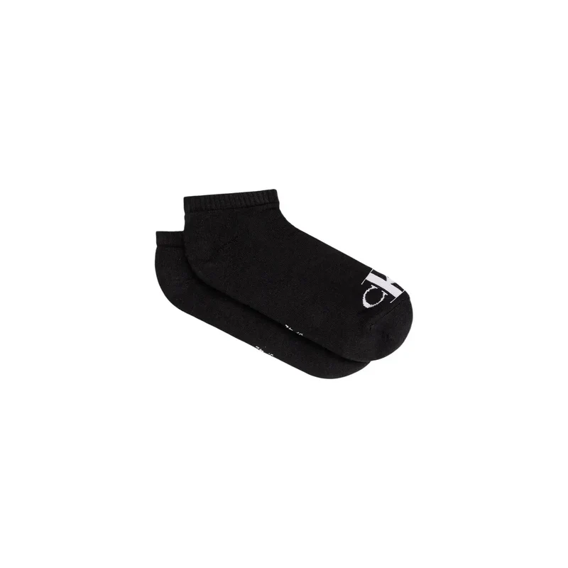 Calvin Klein Herrensocken, schwarz, Baumwolle, Monogramm, 2er-Pack