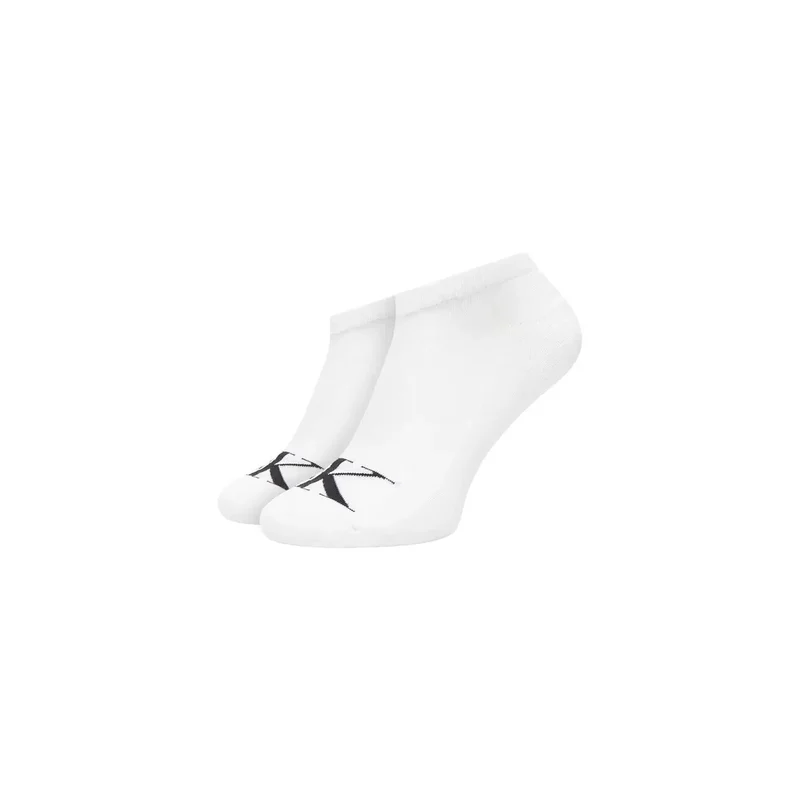 Calvin Klein Herrensocken, schwarz, Baumwolle, Monogramm, 2er-Pack