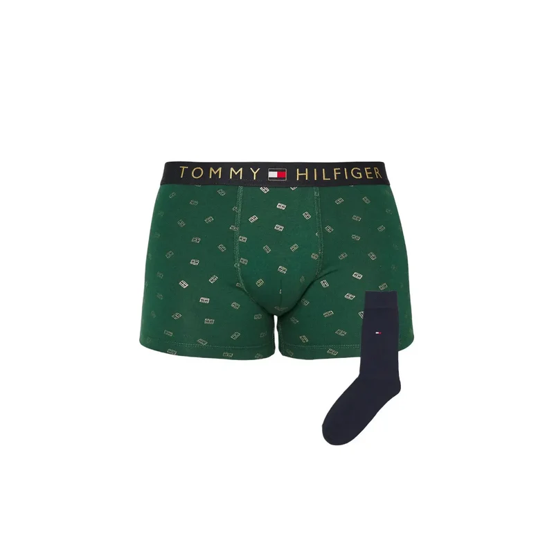 Tommy Hilfiger Herren-Baumwollunterwäsche, grün, Bio