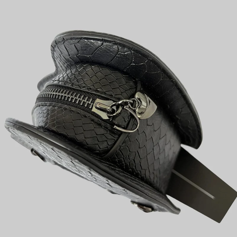 Gothic-Tasche für Damen, grün, Teufelsaugen-Fledermausflügel-Herz-Design, schwarz