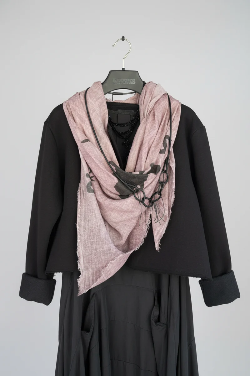 Black Label Schal mit Print