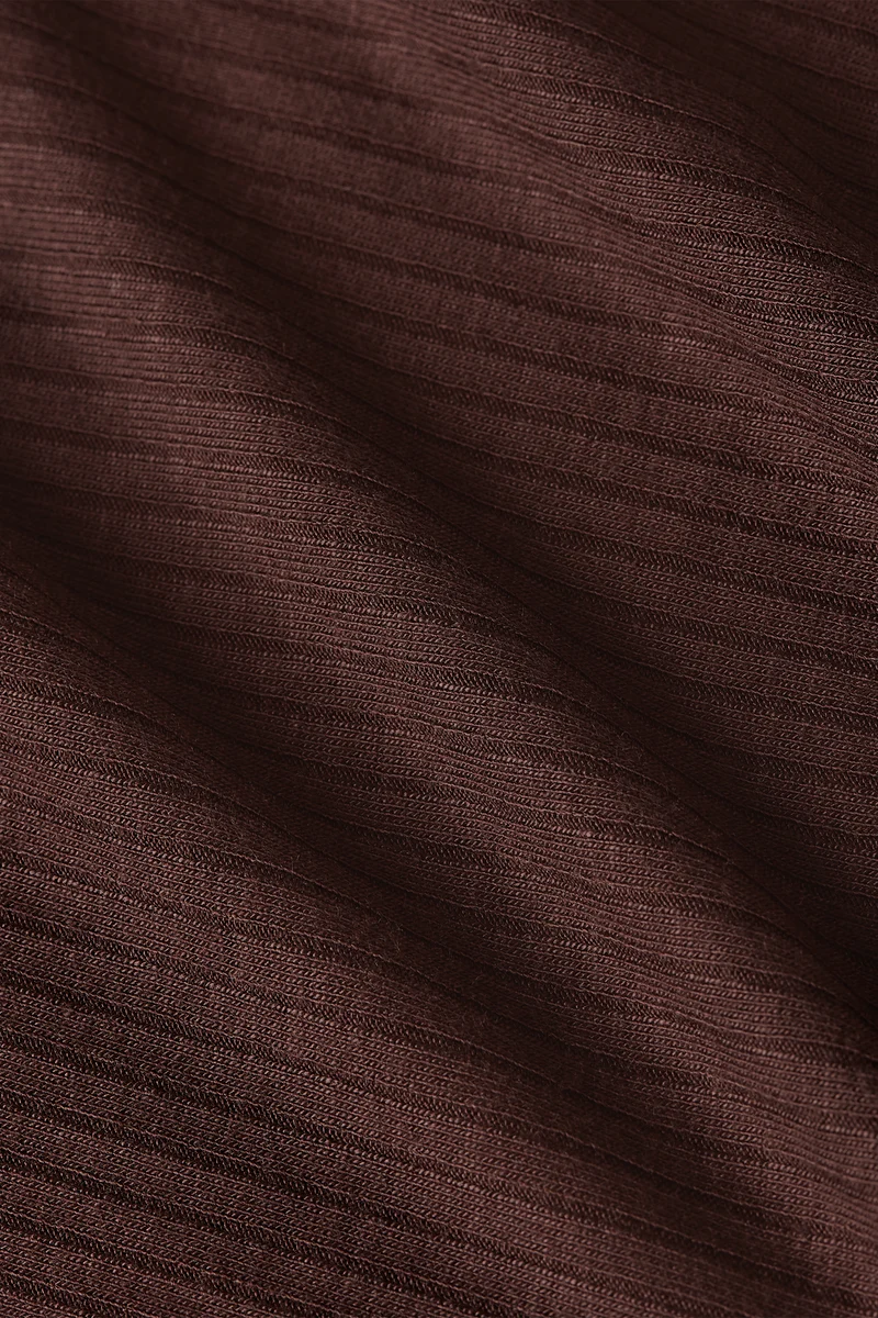 Rollneck Top Uni Rib