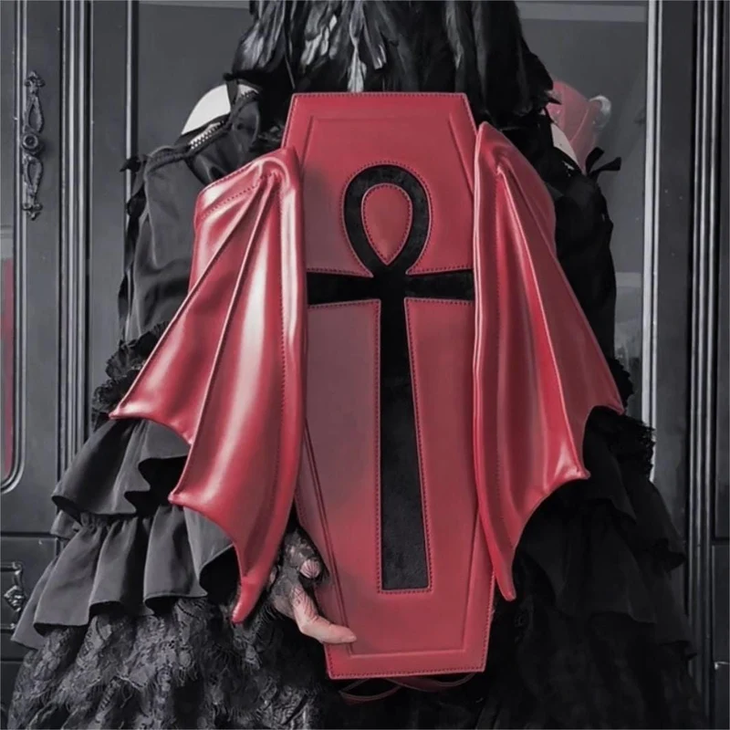Gothic-Tasche für Damen, rot