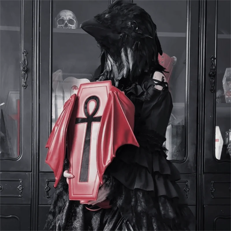 Gothic-Tasche für Damen, rot