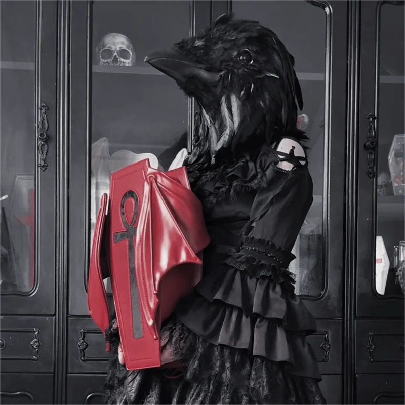Gothic-Tasche für Damen, rot