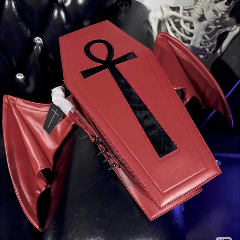 Gothic-Tasche für Damen, rot