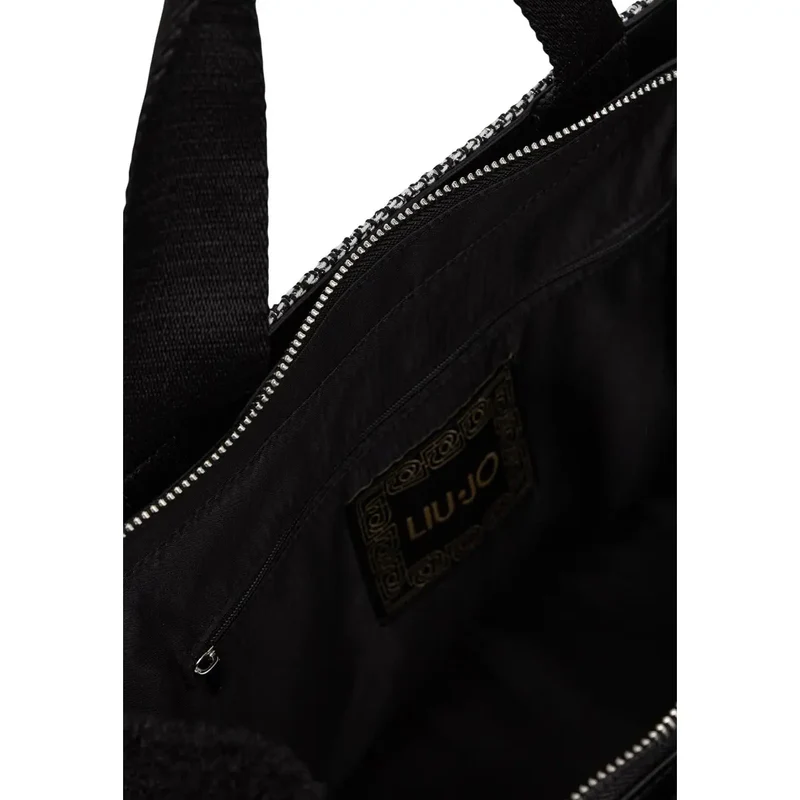 Liu Jo Schwarze Damenhandtasche aus Polyester, 40 x 29 x 15 cm