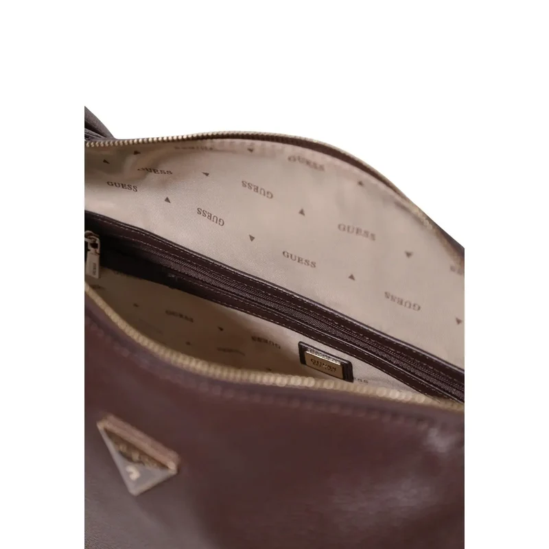 Guess Damenhandtasche aus braunem Polyurethan, 43 x 23 x 12 cm