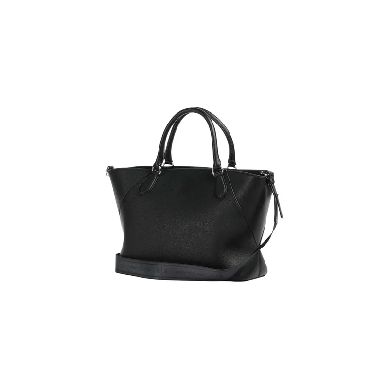 Armani Exchange Schwarze Damen-Schultertasche aus Polyurethan
