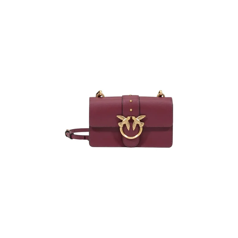 Pinko Beige Polyurethan-Umhängetasche für Damen, 21 cm