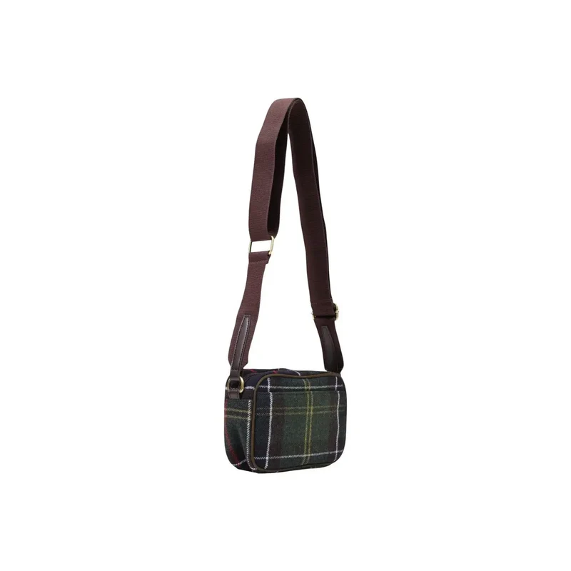 Barbour Damen Umhängetasche, grün, Wollmischung, Mini, 24 cm