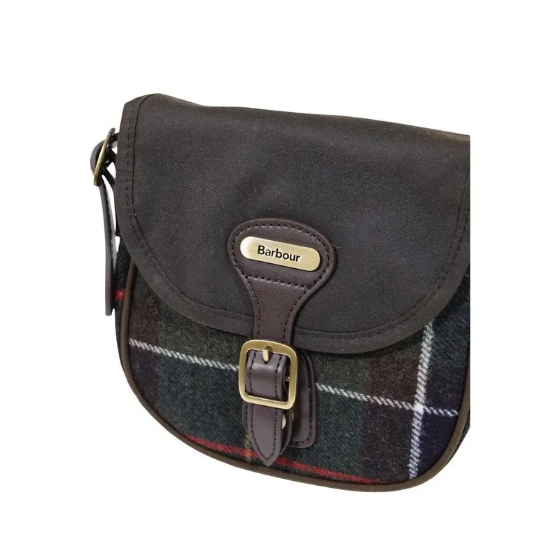 Barbour Damen Mini-Umhängetasche, grün, Wollmischung