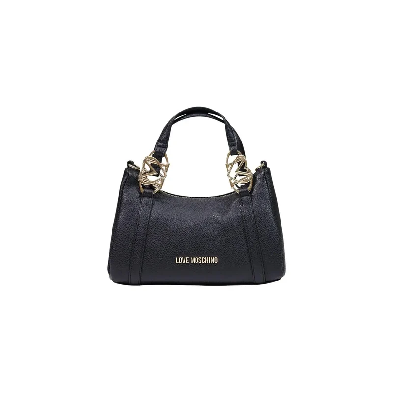 Love Moschino Schwarze Damen-Schultertasche aus Polyurethan, B 27 cm