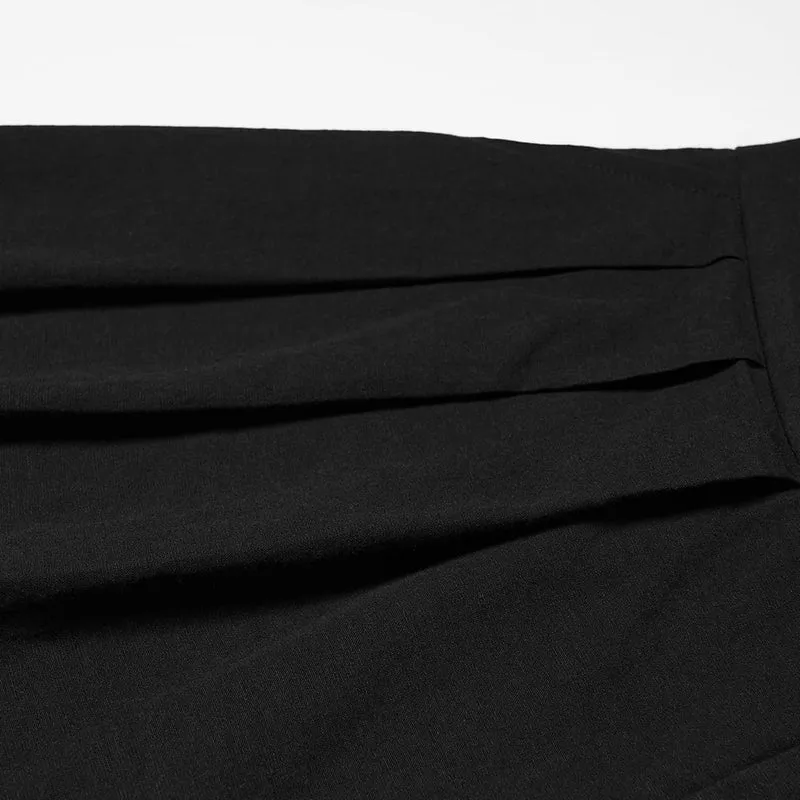 Gothic-Herrenhose mit Raffungen und schmal zulaufendem Bein