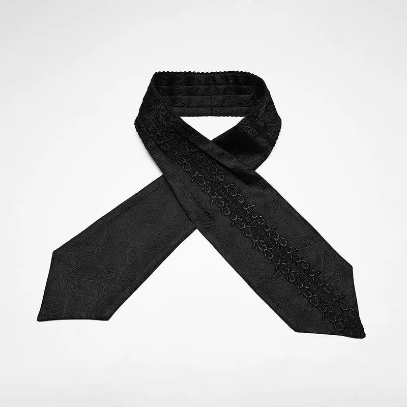 Gothic-Krawatte mit Aufkleber für Herren