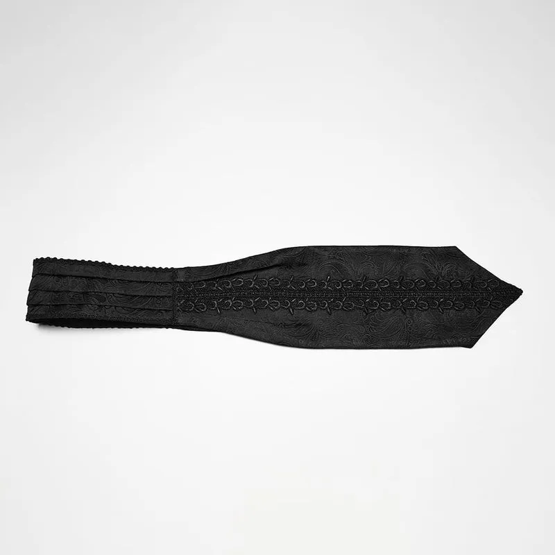 Gothic-Krawatte mit Aufkleber für Herren