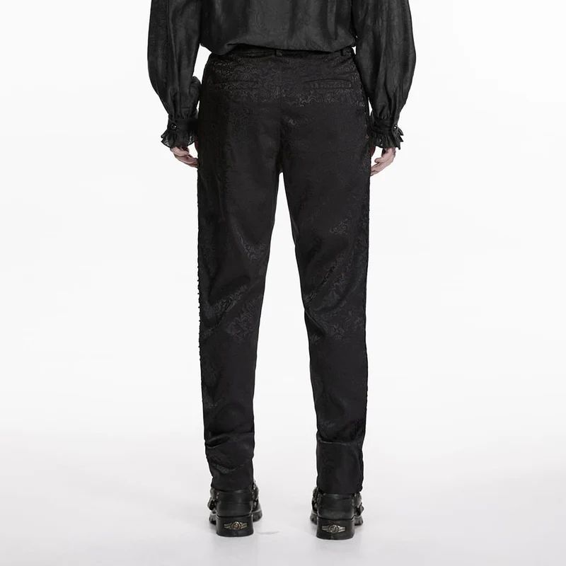 Gothic-Hose für Herren mit floralem Jacquard-Print